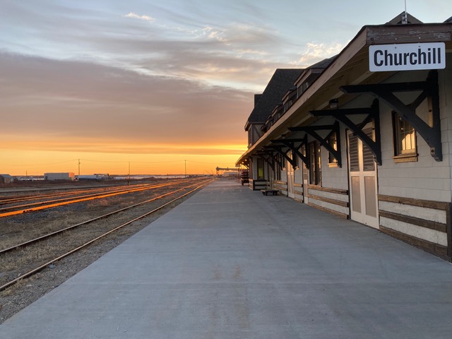 VIA Rail station in Churchill, Canada